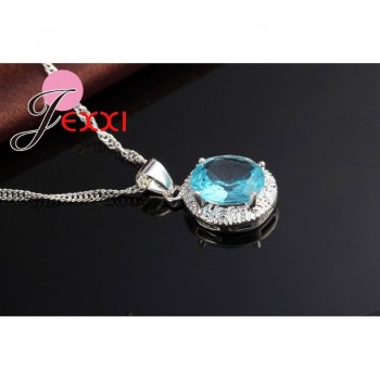 JEXXI Latest Luxury Necklace+Earring+Ring Jewelry Sets 100% S90 Silver with AAA++ CZ   Crystal Wedding Engagment