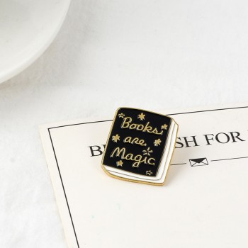 Book Pins Brooch Collection Hedgehog Better Magic Book Brooches Literature Reader Pin Badge Lapel Pins Gift for Book lovers