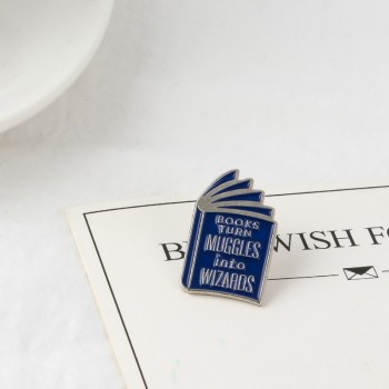 Book Pins Brooch Collection Hedgehog Better Magic Book Brooches Literature Reader Pin Badge Lapel Pins Gift for Book lovers