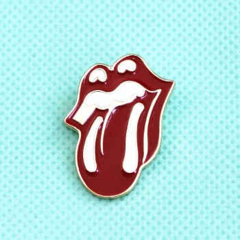 Timlee X189 Punk Style Oil Drop Metal Rock Stones Red lip Tongue Brooch Pins Button Pins Girl Jeans Bag Decoration Gift