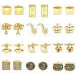 Free shipping Fashion Gold Laser Cufflink Cuff Link 1 Pair suona / lette / knot Luxury High-grade jewelry Mens Bouton De Manche