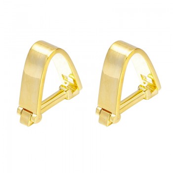 Free shipping Fashion Gold Laser Cufflink Cuff Link 1 Pair suona / lette / knot Luxury High-grade jewelry Mens Bouton De Manche