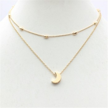 Fashion Double chain pendant heart necklace gold dot Long Necklace Women choker Necklace Drop shipping collares de moda 2019