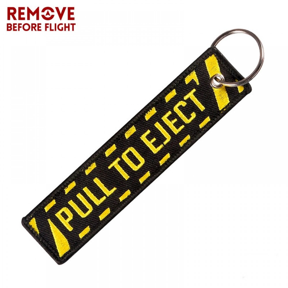 Aviation Gifts Keychain Pull To Eject Embroidered Key Chain Fashion Car Key Chains Embroidery Key Chain Key Fob OEM Car Keychain