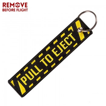 Aviation Gifts Keychain Pull To Eject Embroidered Key Chain Fashion Car Key Chains Embroidery Key Chain Key Fob OEM Car Keychain