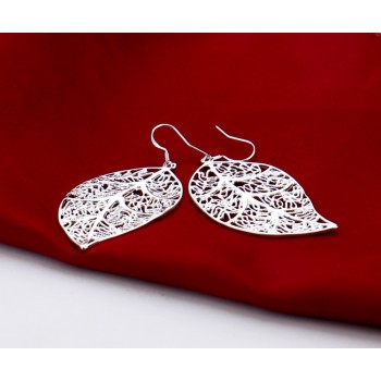 Beautiful women earrings jewelry fashion 925 sterling silver hollow solid silver earrings large earrings long earrings wholesale