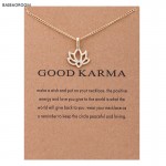 Fashion Jewelry Good Karma Happy Lotus Choker Necklace