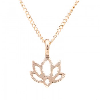 Fashion Jewelry Good Karma Happy Lotus Choker Necklace