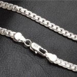 5mm Fashion Chain 925 Sterling Silver Necklace Pendant Men Jewelry Hot Sale Full Side Necklace