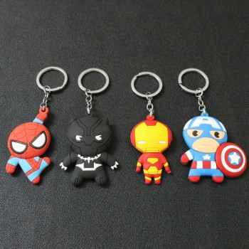 2018 New Superheros Cosplay Cute Keychains Spiderman Batman Captain America And Superman PVC Action Figure Model Jewelry