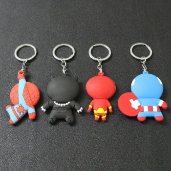 2018 New Superheros Cosplay Cute Keychains Spiderman Batman Captain America And Superman PVC Action Figure Model Jewelry