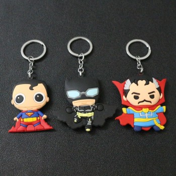 2018 New Superheros Cosplay Cute Keychains Spiderman Batman Captain America And Superman PVC Action Figure Model Jewelry