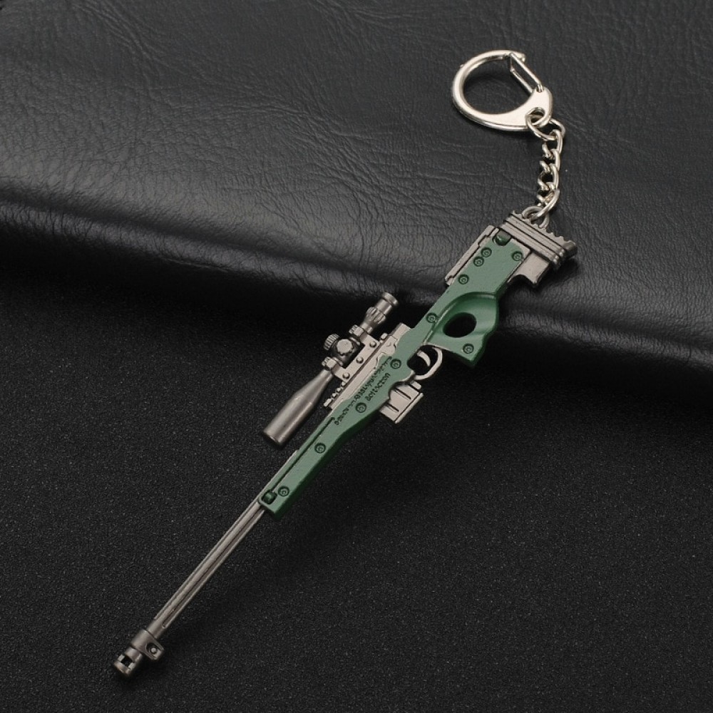 Key Chain Hot PUBG FPS Game Player Unknowns Battle Grounds 3D Keychain weapon eat chicken game tonight Mens car keychain