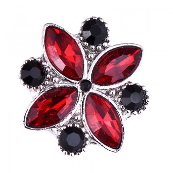 New KZ1447 Fashion Hearts Flowers rhinestone Beauty 20MM snap buttons fit DIY 18MM snap bracelet snap jewelry Christmas