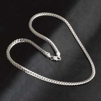 Necklace 5mm 50cm Men Jewelry Wholesale New Fashion 925 sterling silver Big Long Wide Tendy Male Full Side Chain for Pendant