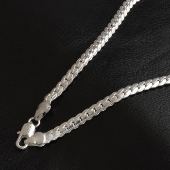 Necklace 5mm 50cm Men Jewelry Wholesale New Fashion 925 sterling silver Big Long Wide Tendy Male Full Side Chain for Pendant