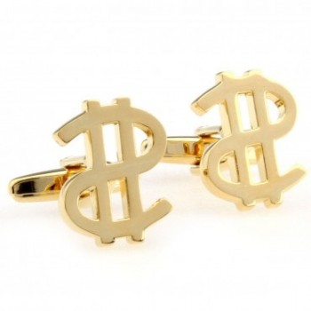 Fashion Gold Laser Dollar Cufflink Cuff Link 1 Pair Big Promotion