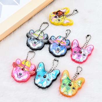 Cute Silicone French Bulldog Dog Key Cover Cap Keychain Women Key Chain Ring Girls Kids Bag Charm Accessories Pendant Porte Clef