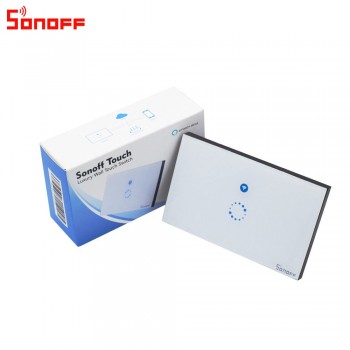 Itead Sonoff Touch EU US Wifi Wall Touch Switch 1 Gang 1 Way Wireless Remote Light Relay App Control Work with Alexa Google Home