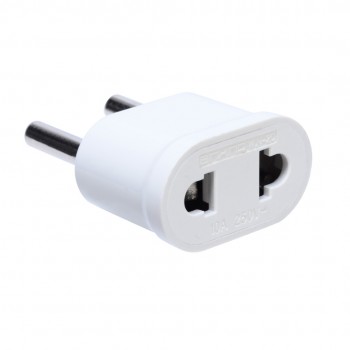 1pc US To EU Plug Power Adapter White Travel Power Plug Adapter Converter Wall Charger