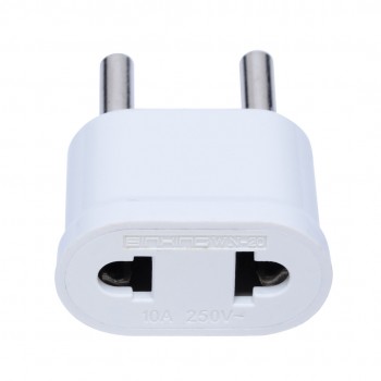 1pc US To EU Plug Power Adapter White Travel Power Plug Adapter Converter Wall Charger