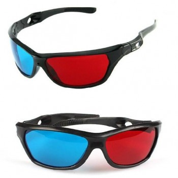 ZUCZUG new  Black Frame Universal 3D Plastic glasses/Oculos/Red Blue Cyan 3D glass Anaglyph 3D Movie Game DVD vision/cinema