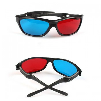 ZUCZUG new  Black Frame Universal 3D Plastic glasses/Oculos/Red Blue Cyan 3D glass Anaglyph 3D Movie Game DVD vision/cinema