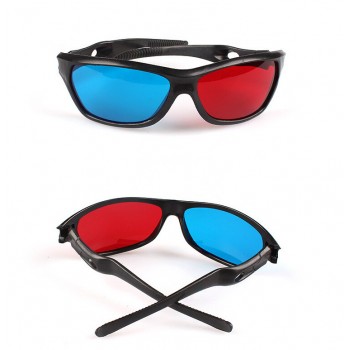 ZUCZUG new  Black Frame Universal 3D Plastic glasses/Oculos/Red Blue Cyan 3D glass Anaglyph 3D Movie Game DVD vision/cinema