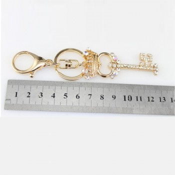 MISANANRYNE Rhinestone Crystal Pendant Charm Crown Keychain Ring Keyring Valentines Gift Women Key Chains Jewelry Hot Sale