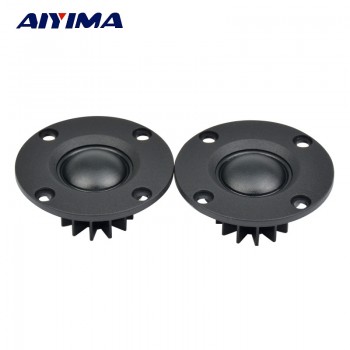 Aiyima 2pcs Tweeter 1inch 6Ohm 30W Dome Silk Film Tweeter Hifi Treble Speaker Audio Loudspeaker With Heatsink