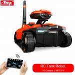 ATTOP Remote Control Smart Tank Robot HD Camera Wifi FPV 0.3MP Camera Phone App Control Car RC Phone Controlled Kids Gift Toy