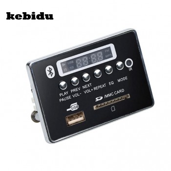 kebidu Car USB MP3 Player Integrated Bluetooth Hands-free MP3 Decoder Board Module Remote Control USB FM Aux Radio for Car