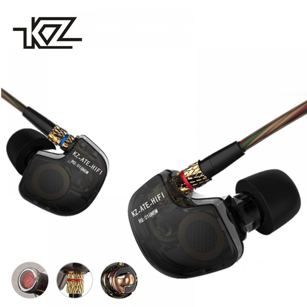 KZ ATES In-Ear Earphone ATE HiFi Earphones ATR Earphone With Mic HD9 Copper Driver Earphone For Running With Microphone