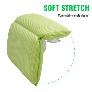 Bathroom Bath Pillow Neck Sponge Pillow Non-slip with Suction Cups 2-Panel Bathtub Headrest Waterproof Bath Head Cushion