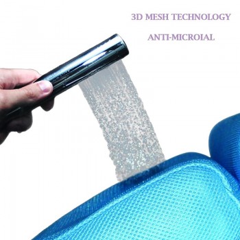 1 Pcs Anti-slip 3D SPA Breathable Home Bath Pillow Head Neck Rest Relax 4 Suction Cup LBShipping