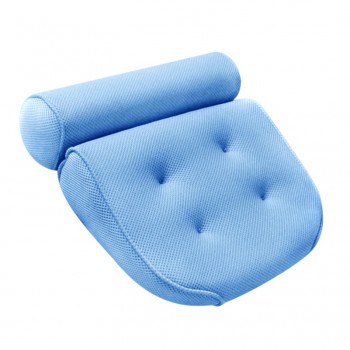 1 Pcs Anti-slip 3D SPA Breathable Home Bath Pillow Head Neck Rest Relax 4 Suction Cup LBShipping