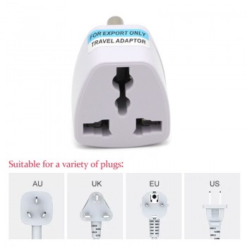 1PC 3 pin Universal UK/US/EU/AU to Small South Africa Plug India Travel Converter Adaptor AC Power Multi Outlet Adapter Socket