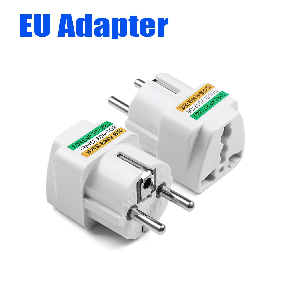 1PC Universal US UK AU To EU Plug Europe Travel Wall AC Power Charger Outlet Adapter Converter 1 Round Socket Pin