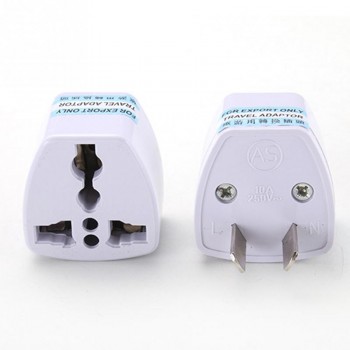 Universal UK US AU to EU AC Power Socket Plug Travel Charger Adapter Converter 2 Flat Pin