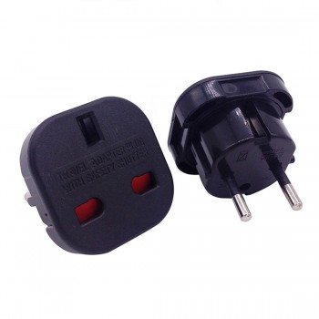 MAIF Eu To Uk Europe European Universal Travel Charger Adapter Plug Converter 2 Pin Wall Plug Socket