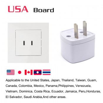 Multifunctional EU UK AU to USA Plugs adapter Power Converter Plugs 2 Pin Socket EU to America Travel Charger Adapter Converter