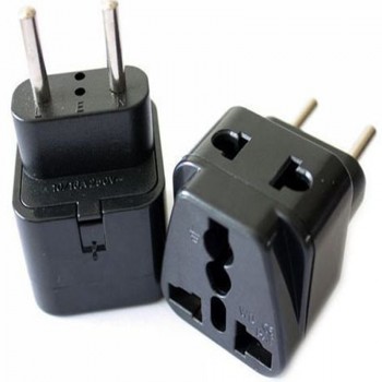 Electric Plug Universal Travel Socket 1 to 2 UK/US/EU/AU Outlet to EU/Brazil/Israel Splitter Plug Adapter Charger