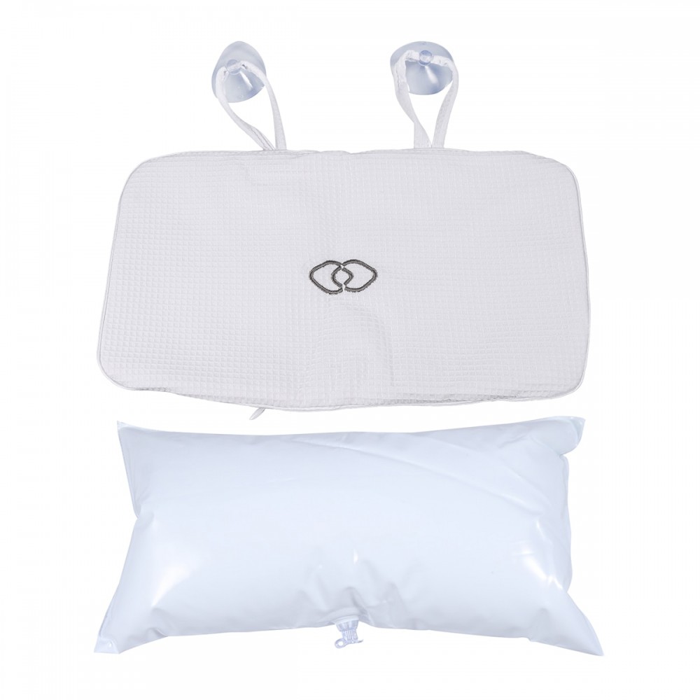 Bathroom Bath Pillow Soft Built-in PVC Air Bags Bathing Pillow Spa Bath Cushion Bathtub Pillow Head Neck Rest Suction Cup