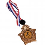 ACC913(5) Plastic Hanging Medal With Gold/Silver/Bronze color c/w Big Ribbon With Color