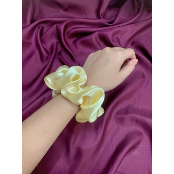 Belle Scrunchie | Yellow Satin Scrunchie for women, kids, girls | Disney Collection