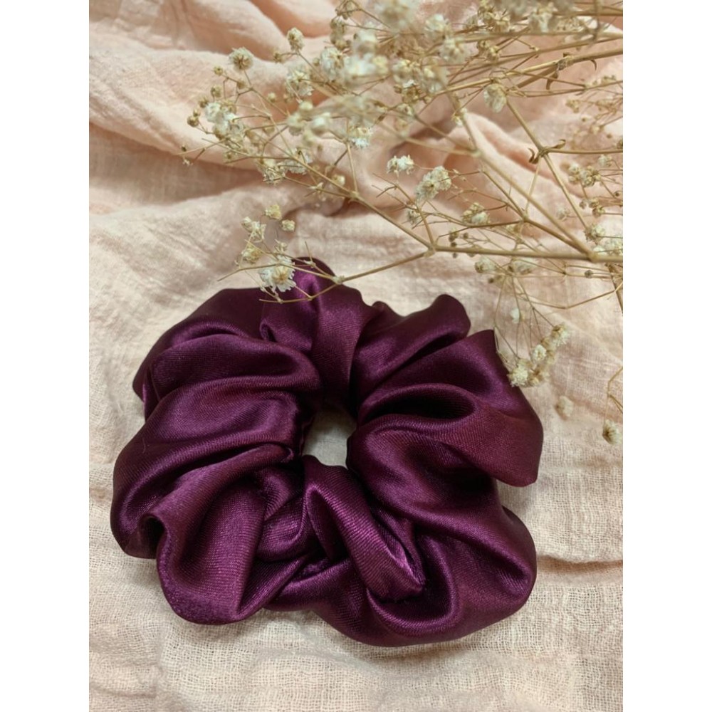 Evil Queen Scrunchie |  Purple Wine Satin Scrunchie for women, kids, girls | Disney Collection