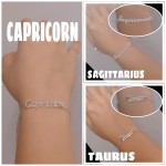 12 Zodiac Sign Silver Bracelets for Women | Fashion 12 Constellation Silver Metal Jewelry Astrology 